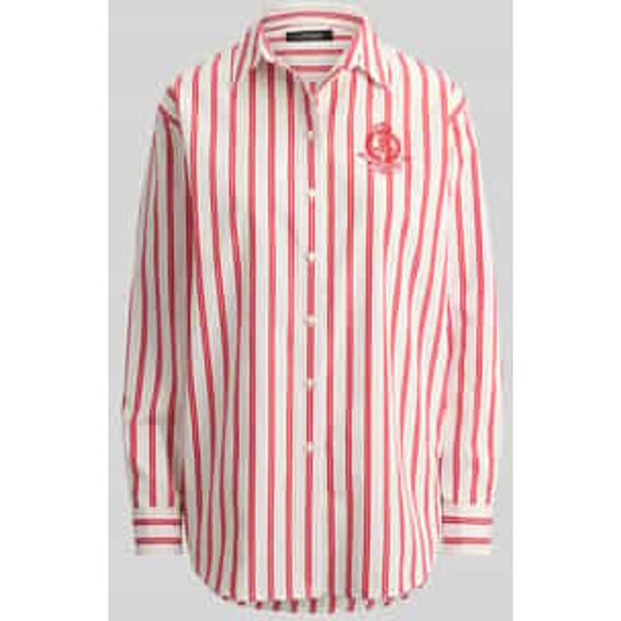 relaxed fit overhemdblouse van puur katoen