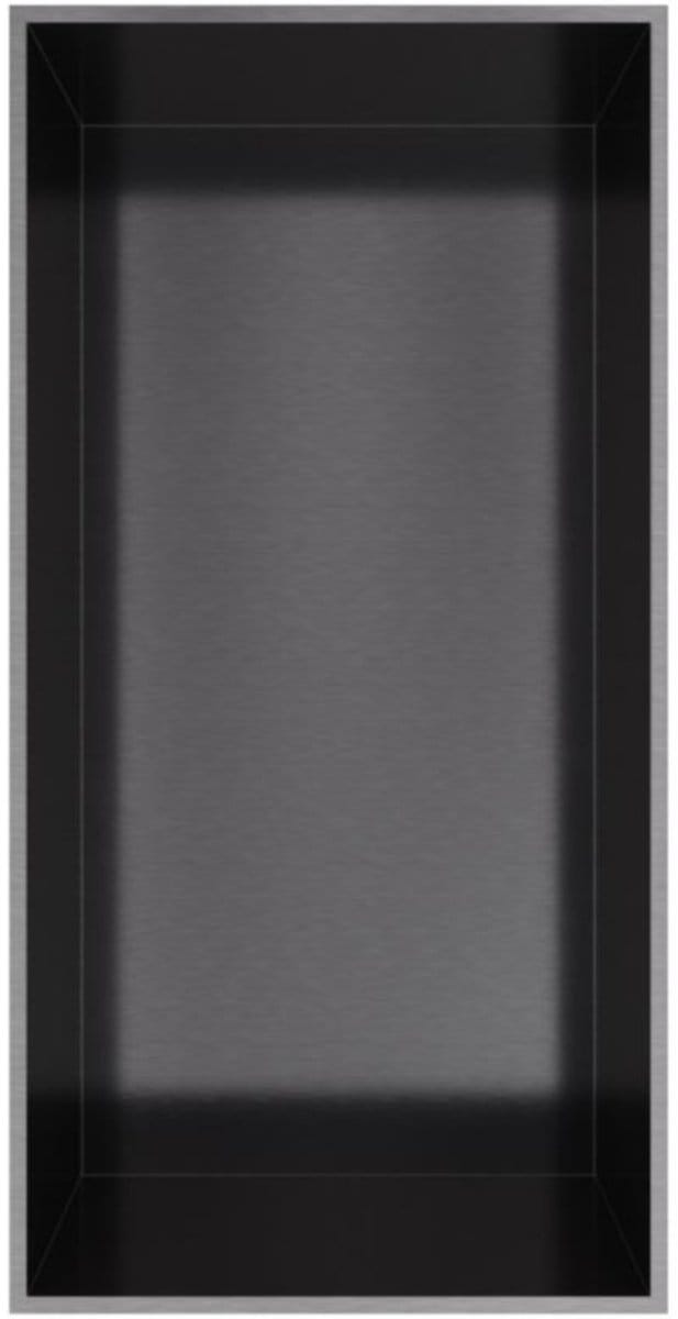 Hotbath &More Inbouwnis - 30 x 15 x 10 cm - Frameless - Geborsteld Zwart PVD