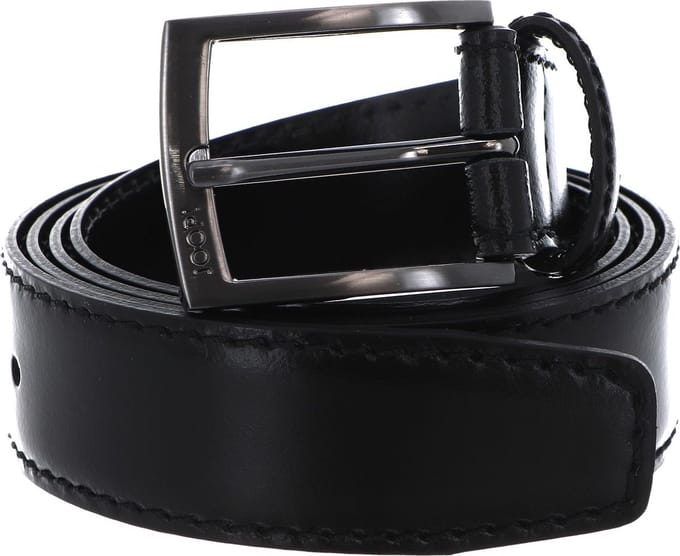JOOP! Leren Riem Quilted Coll. Belt 3,5 CM W85 Black Zwart
