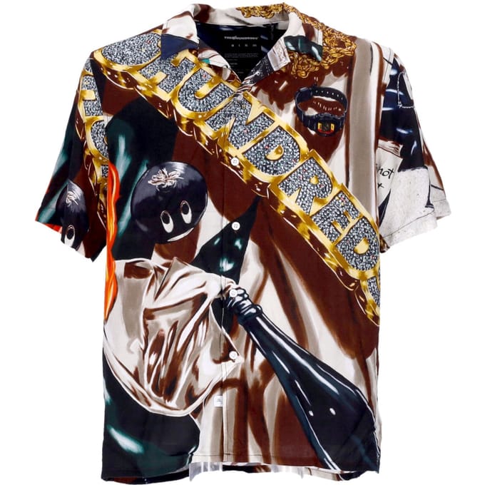 Memorabilia Geweven Herenshirt met korte mouwen Multi