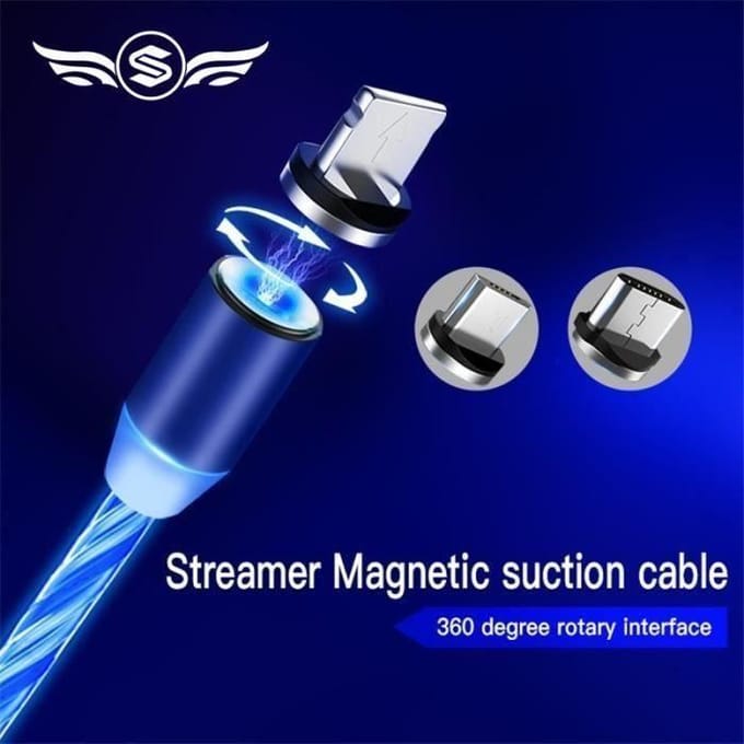 Lueur LED verlichting snelladen magnetische USB Type C kabel magnetische USB Micro oplaadkabel draad voor Huawei iPhone