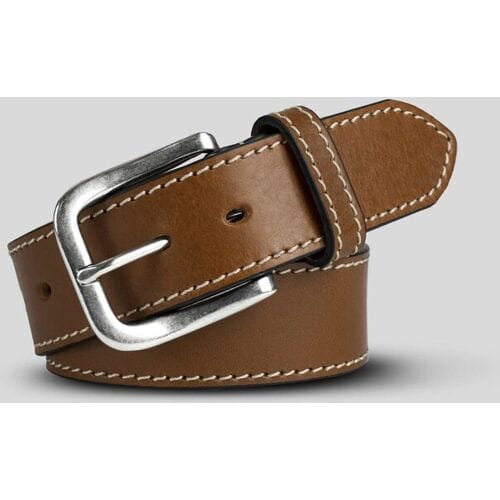 Meyer Riem Casual Leather Uni Color Licht Bruin / male