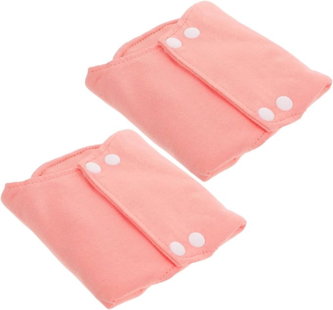 Wasbare Inlegkruisjes - Herbruikbare Pads - Kraamzorg - Lekvrije Bescherming - 28 cm - Roze