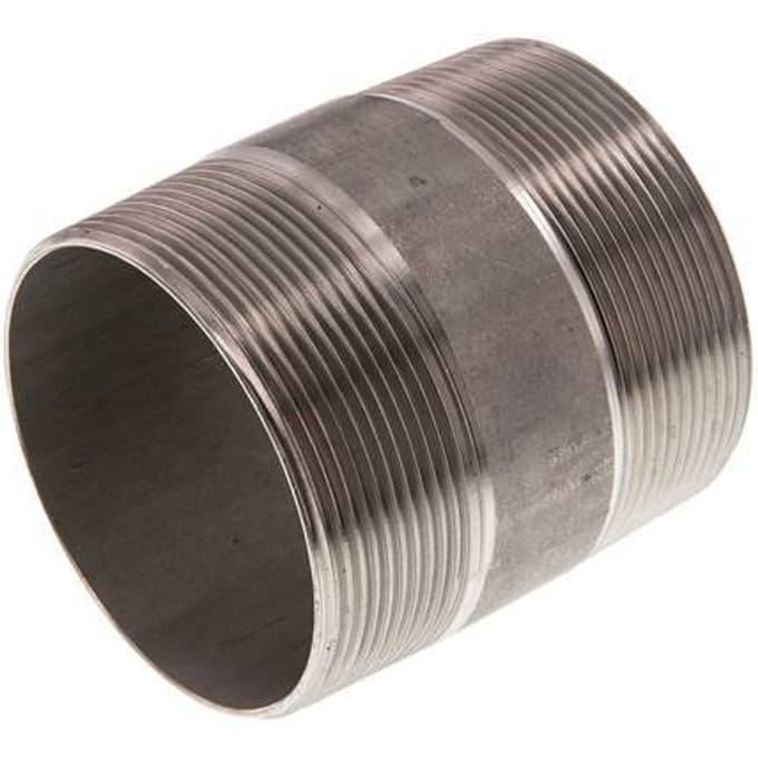 R 2 1/2'' RVS Dubbele Pijpnippel 20 Bar DIN 2982 - 80mm - FL2S-M-ST-212R-80L