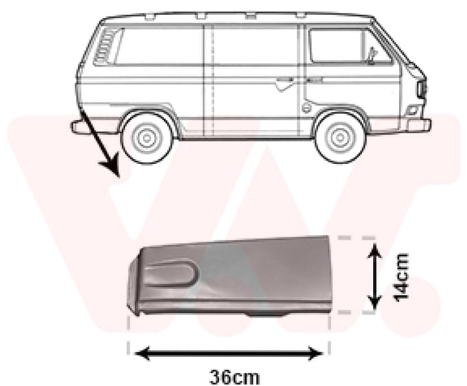 Van Wezel - ACHTER SCHERM VOOR VW TRANSPORTER T3 1979-1992 ARC786165VWAN