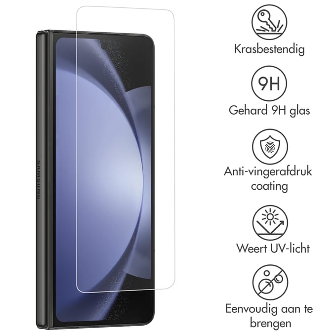 Accezz Screen Protector - Geschikt voor Samsung Galaxy Z Fold 4 - Gehard Glas Screenprotector