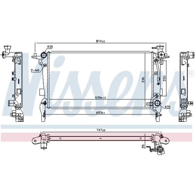 Radiator, motorkoeling NISSENS 675066
