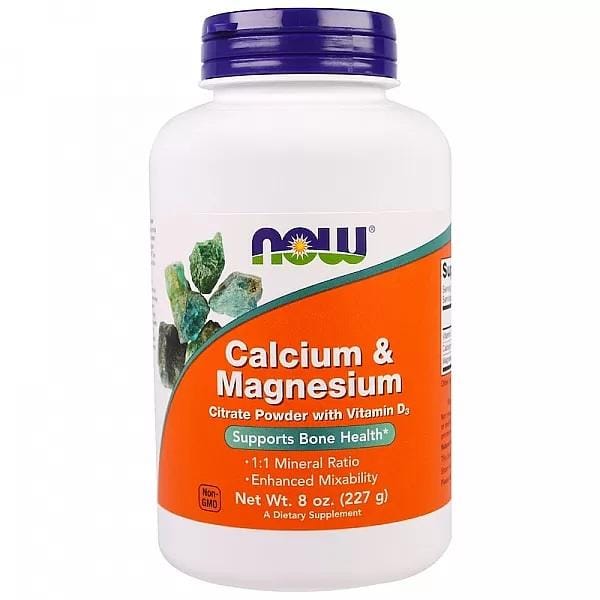 Now Foods - Calcium & Magnesium, poeder 227 g