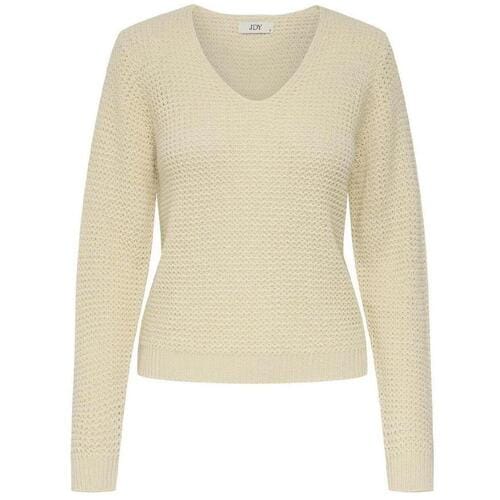 Jacqueline de Yong Trui Jdyellen L/s V-neck Pullover Knt 15308897 Whitecap Gray Dames Maat - L