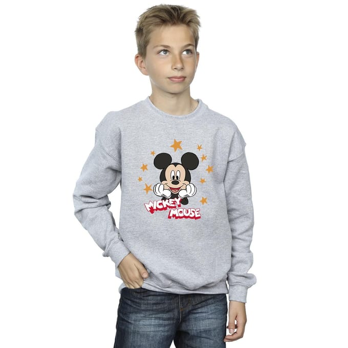 Disney Jongens Mickey Mouse Sterren Sweatshirt (Sportgrijs)