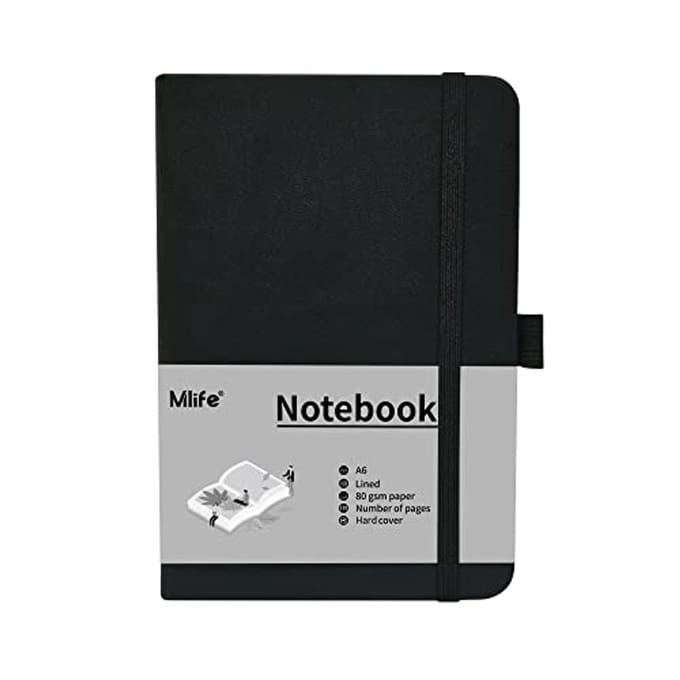 A6 Notitieboek Met Elastische Sluitband en Vouwtas - 192 Pagina's