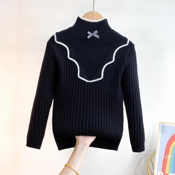 Meisjes Gebreide Basis Trui Winter Top Trui Warm Kinder Winterkleding 170