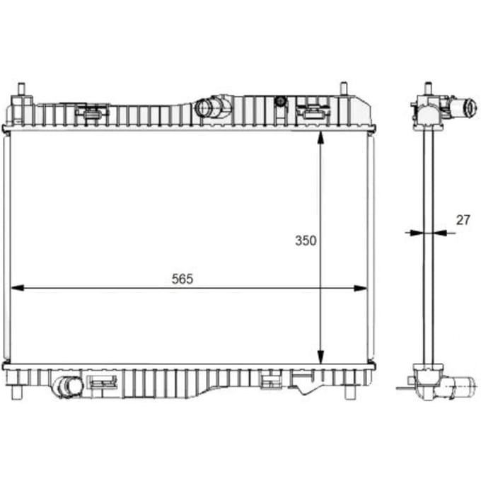 Radiator, motorkoeling NRF 59134