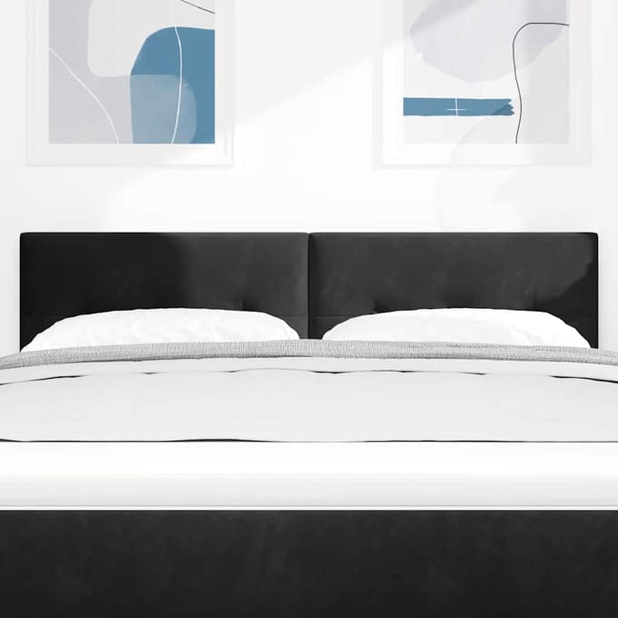 vidaXL - Hoofdbord - Zwart - 160 - cm - Fluweel