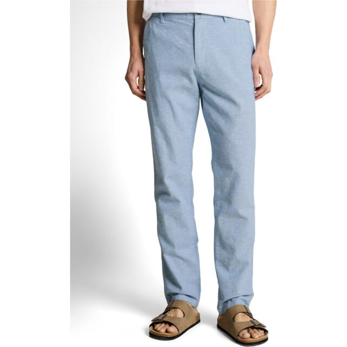 regular fit chino van linnen-katoenmix