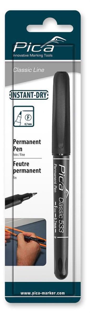 Pica 533/46 Permanent Pen - 0,7mm - Ronde punt - Zwart