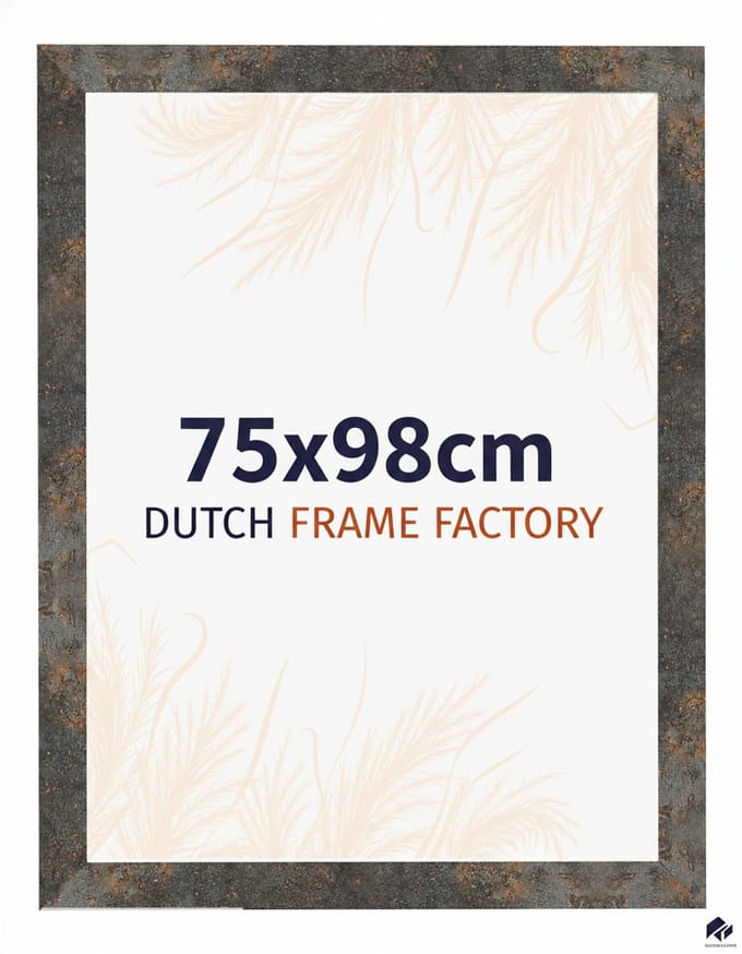 Fotolijst 75x98 cm - MDF - Geoxideerd Metaal - Benno