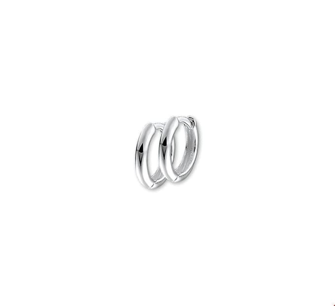 Zilveren Klapoorringen half rond 1011866