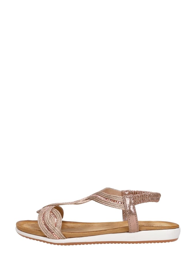 SUB55 Sandalen Plat Sandalen Plat - Champagne - Maat 37
