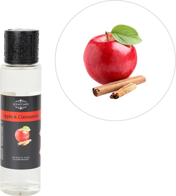 Scentchips® Apple & Cinnamon - Geurolie Voor Aromadiffuser - Geurolie Voor Oliebrander - Etherische Olie - Essentiele Olie - Etherische Olien - 200ml