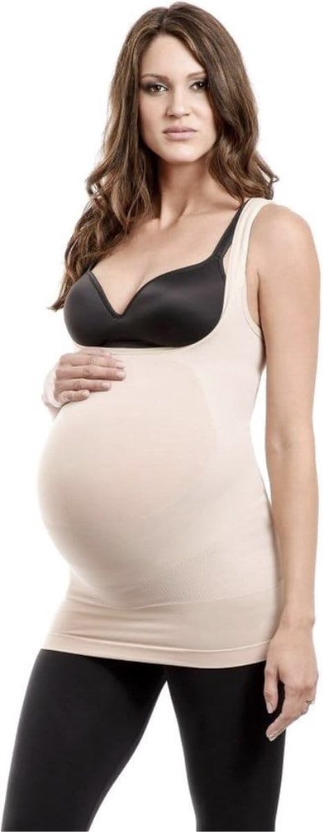 Zwangersschaps underbust belly support tanktop maat L Pale nude