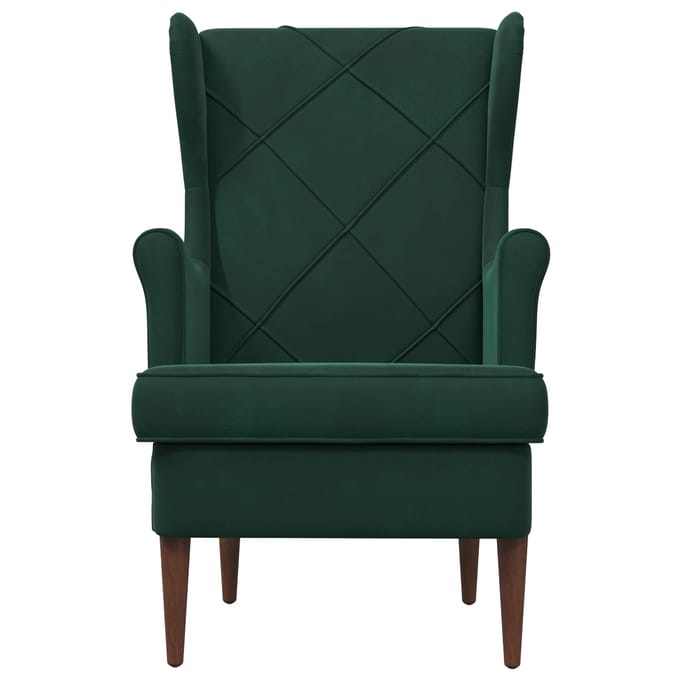 vidaXL - Fauteuil - Donkergroen - Fluweel