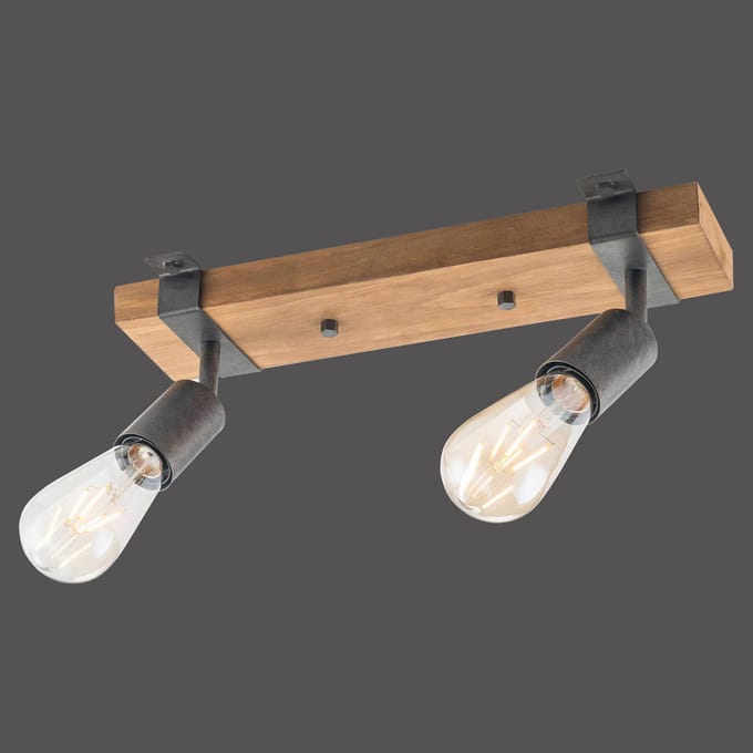 JUST LIGHT. GmbH Plafondlamp Slat, zwenkbaar, 2-lamps