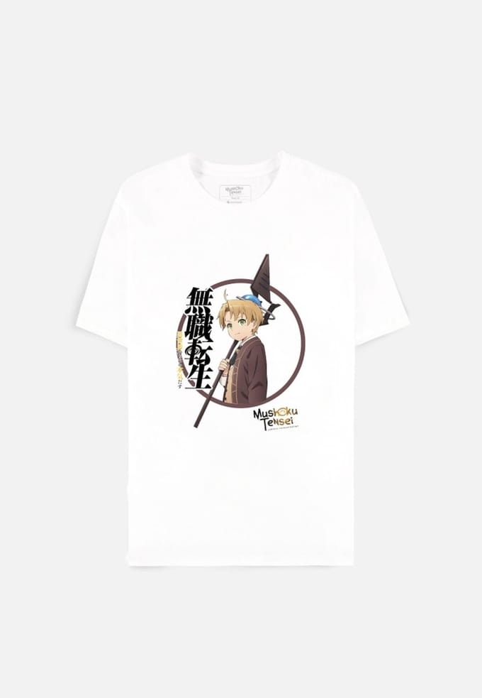 Mushoku Tensei - Graphic Art Heren T-shirt - L - Wit