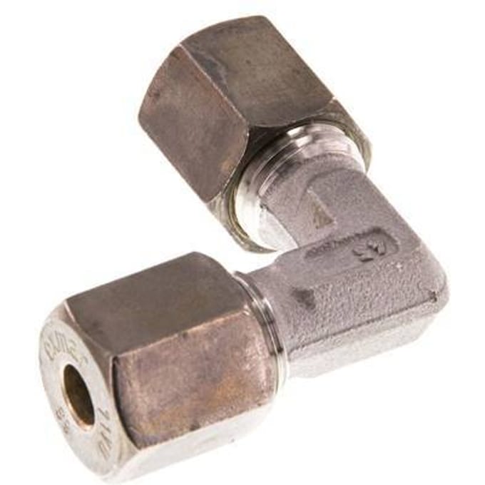 6S RVS L-Knelfitting 90 graden 630 Bar DIN 2353 - FL2E-O-ST-06-S