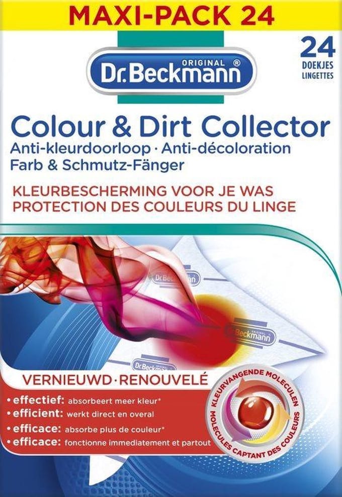 12x Dr. Beckmann Anti-Kleur Doorloopdoekjes 24 stuks