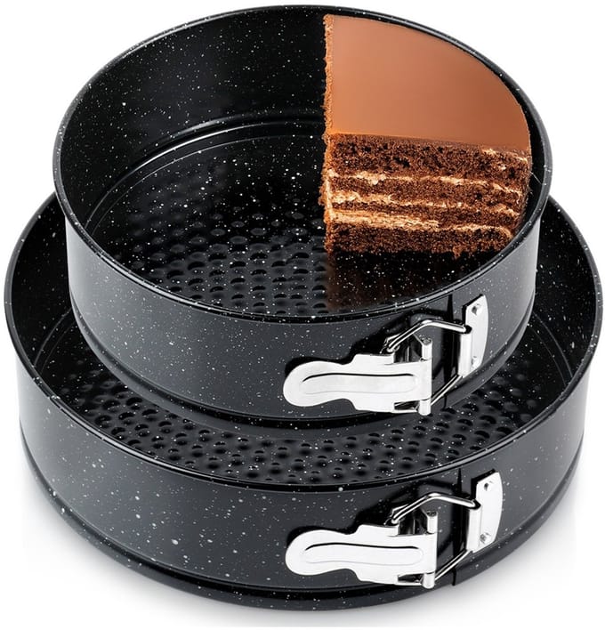 Springvorm Graniet 20 / 24 cm 2 stuks - Taartvorm - Bakvorm - Cakevorm