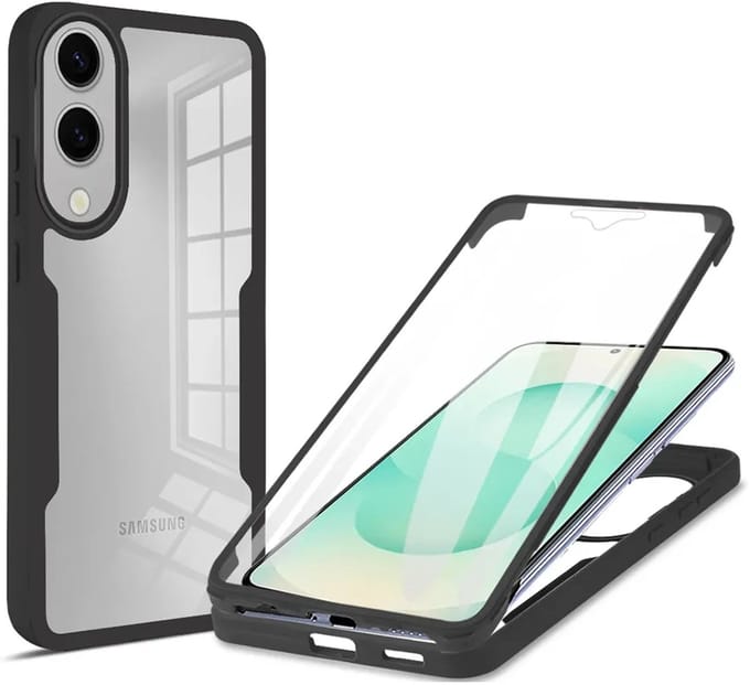 Hoesje geschikt voor Samsung Galaxy S25 Edge - Techsuit ColorVerse 360 Case met Screenprotector - Zwart