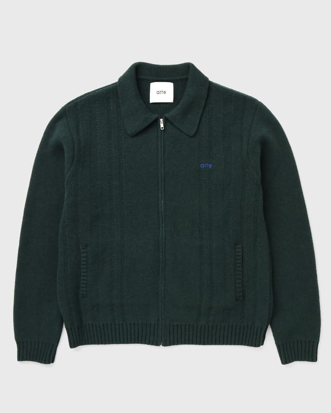 Cable Knit Zip Cardigan