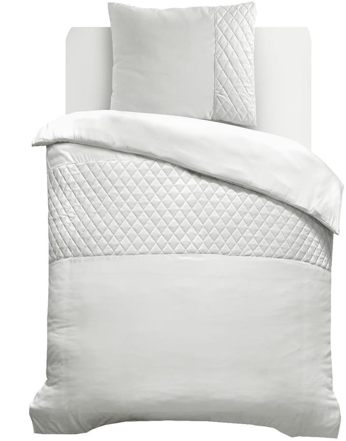 Husch Dekbedovertrek Velvet Band - 140x200/220 - Ecru