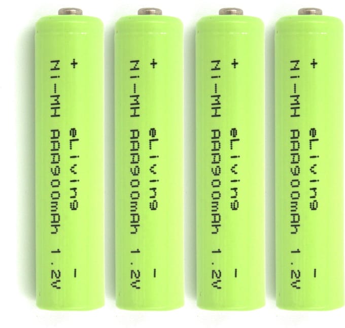 eLiving - Oplaadbare AAA batterijen. 900mAh. 4 stuks