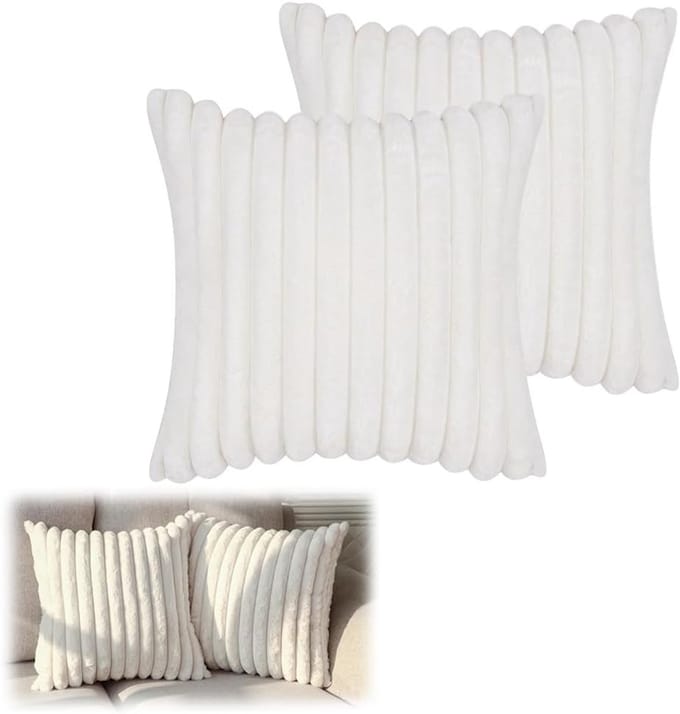 Pluche Kussenhoezen voor Sofa Rugleuning - Set van 2 - Comfortabele en Stijlvolle Decoratie