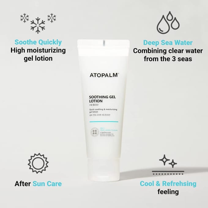 ATOPALM Lotion Gel Apaisant 200 ml AUTHENTIC STORE white