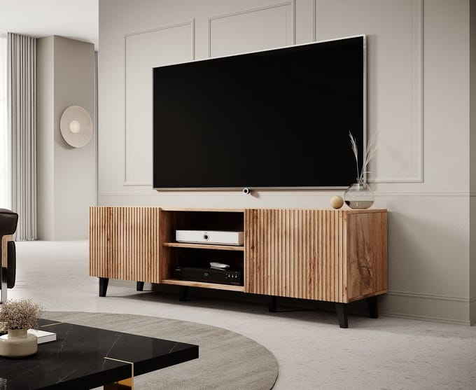 Meubella - TV-Meubel Vintar - Eiken - 150 cm