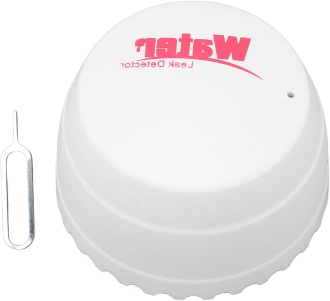 Waterlek Detector - Water Sensor - Waterschade Voorkomen - Hoge Gevoeligheid - 8.99 x 8.99 x 3.99 cm - Wit