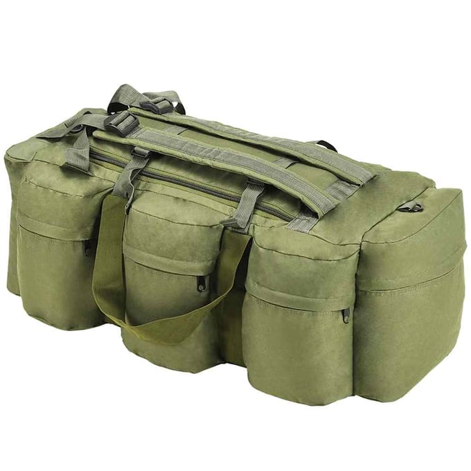 vidaXL - Plunjezak - 3-in-1 - legerstijl - 45 - L - olijfgroen