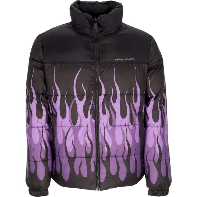 Puffy Jacket Heren donsjack Zwart/paars