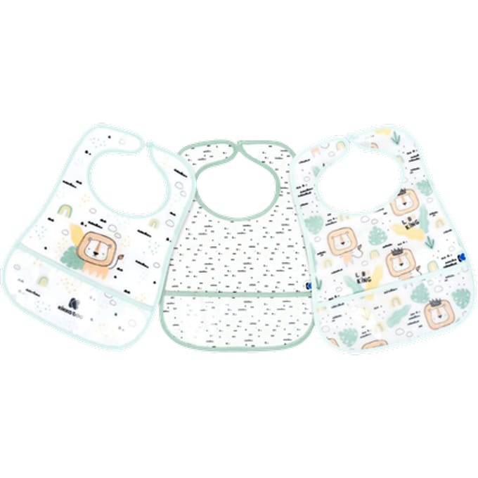 Kikka Boo Eva Terry Bib With Catcher - Savanna Mint - 3 stuks