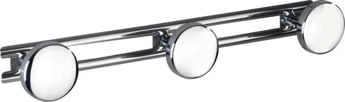 Wenko Reling Met 3 Haken Basic 42,5 X 6,5 Cm Rvs Chroom/zilver
