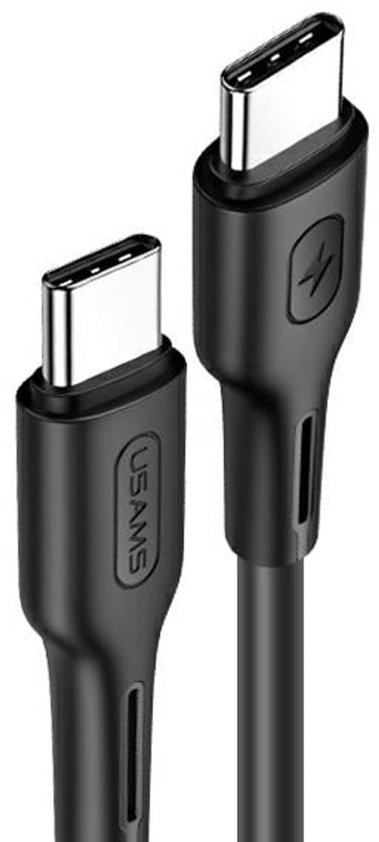 USAMS U43 USB-C naar USB-C Kabel 100W PD Fast Charge 5A 1.2m Zwart