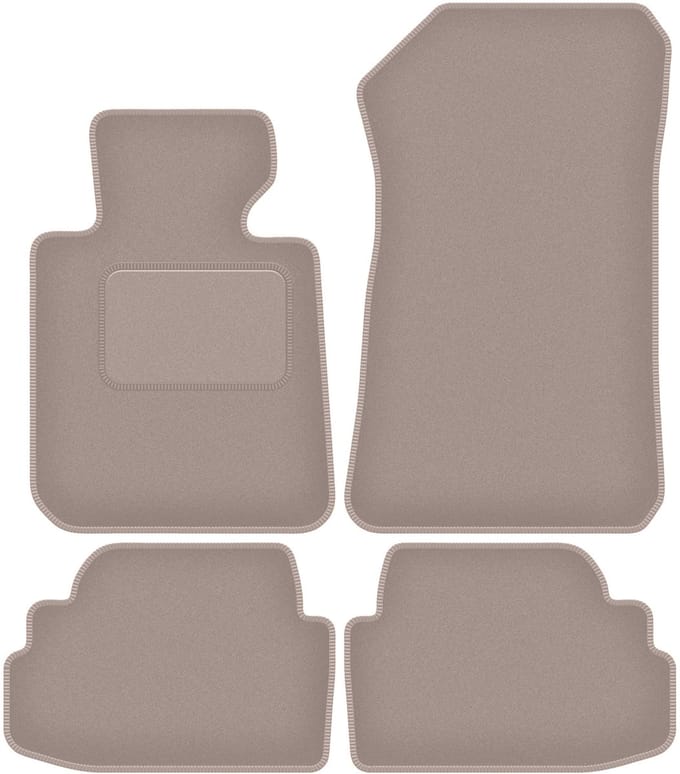 Beige velours vloermatten voor: BMW 1 E82 coupé (2007-2013)