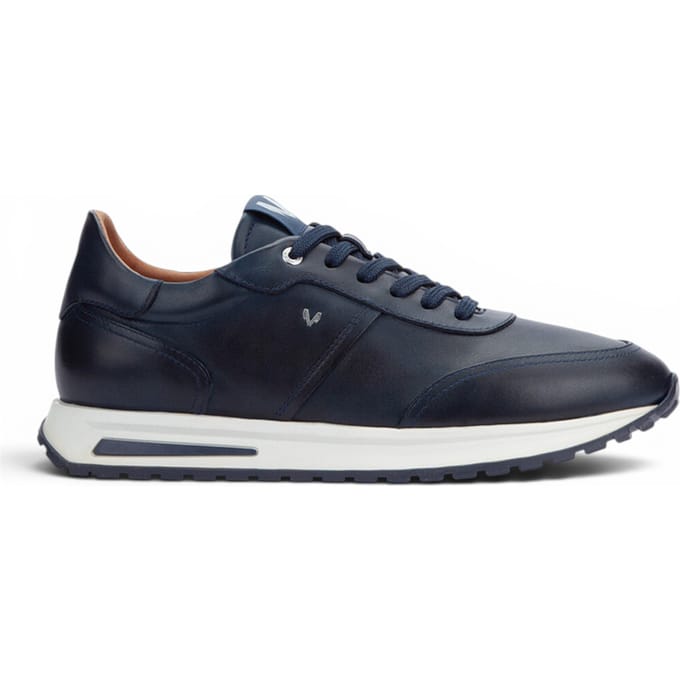 Martinelli Blauwe Leren Sneakers Trainer Veterschoenen - Hanbury