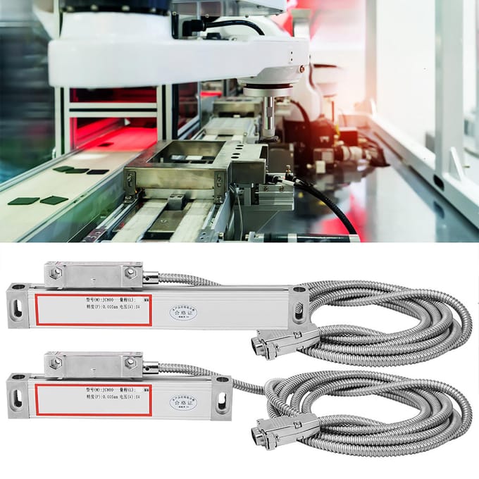 2AE3AE Lecture Échelle Linéaire 50mm 150mm 5um DRO pour Fraiseuse CNC Tour Machine