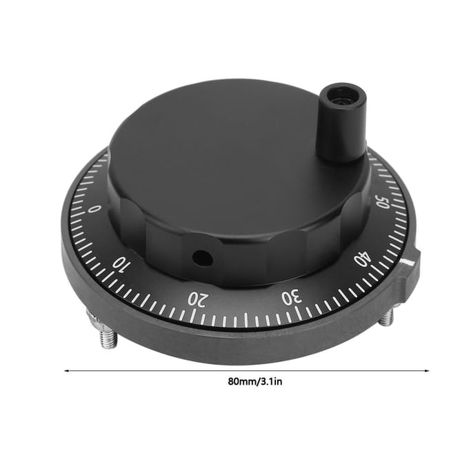 5V 80mm 6-Pin CNC Pulser Zwart Handwiel 100PPR Handmatige Pulsgenerator Roterende Encoder