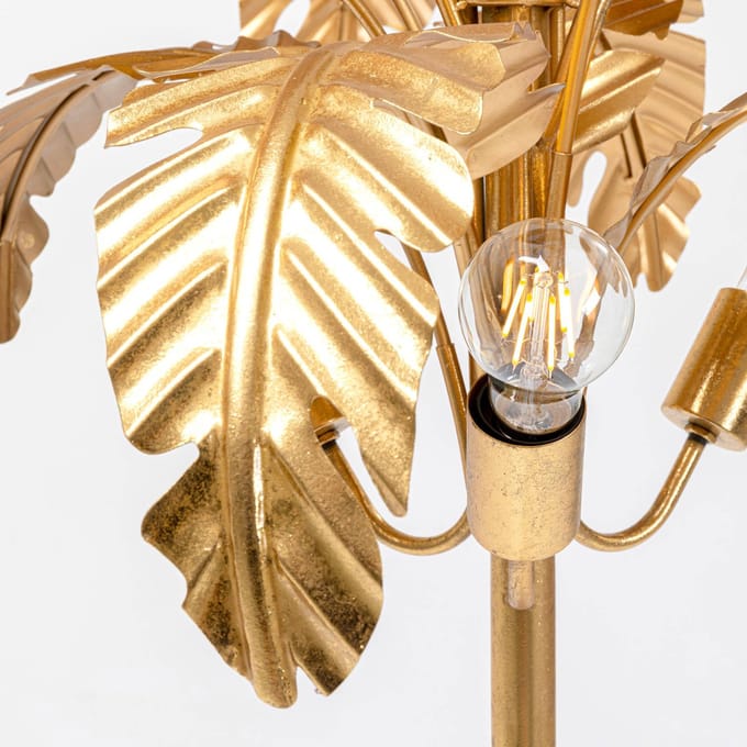 KARE Palmera vloerlamp, 170 cm hoog, messing