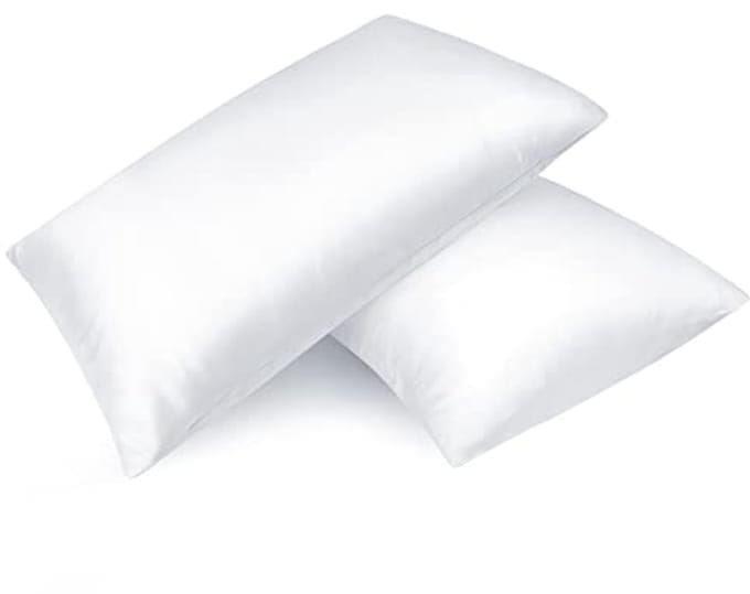 Set van 2 satijnen kussenslopen 40x60cm voor haar- en huidverzorging met ritssluiting